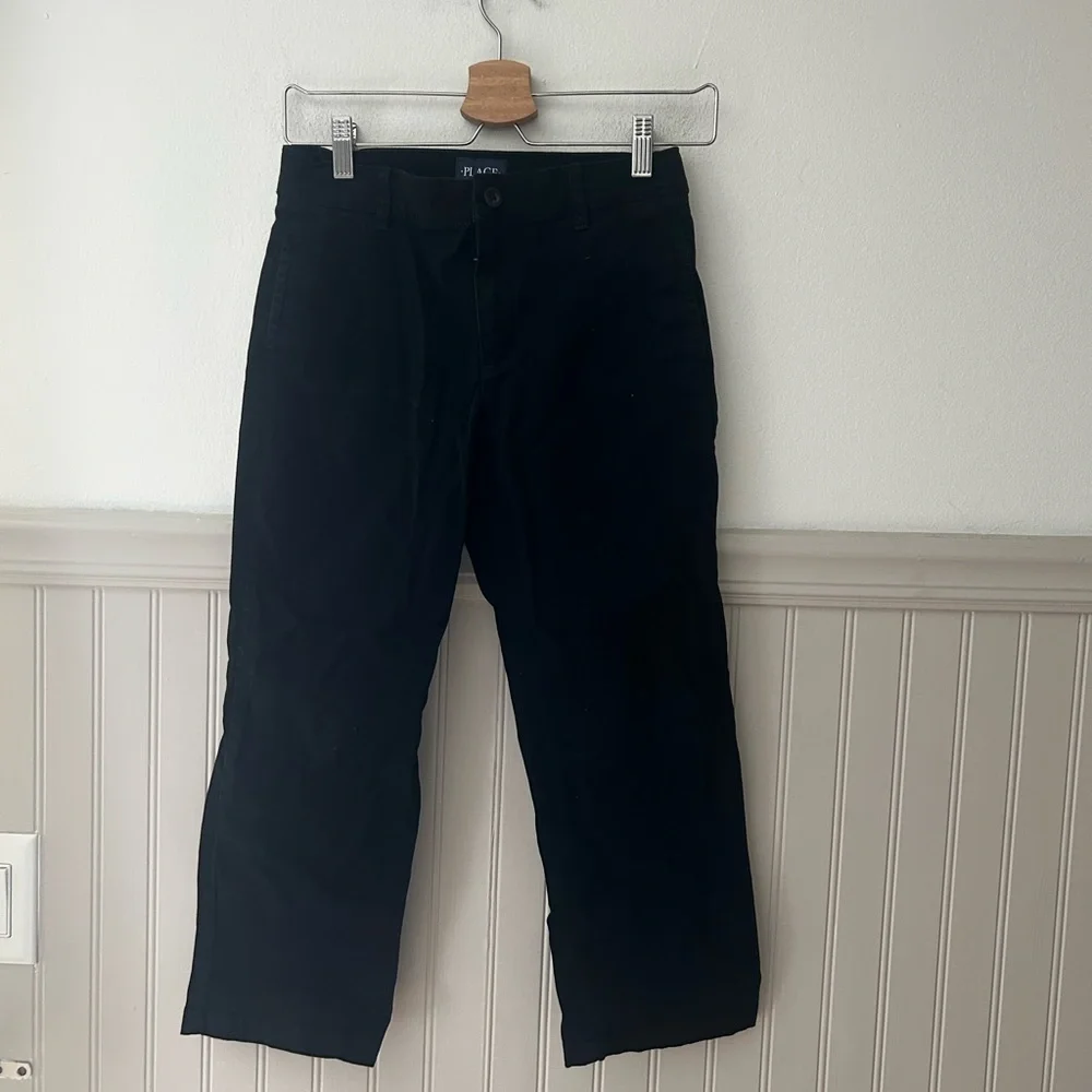 The Children's Place Boys Size 8 Husky Classic Black Kids Pants